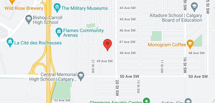 map of 4912 20A Street SW